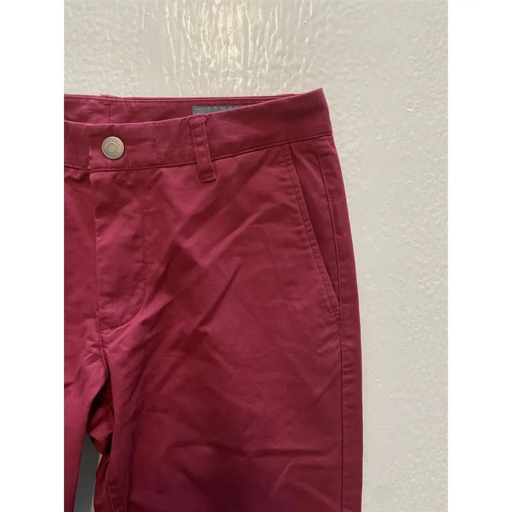 NEW Bonobos‎ 30 x 30 Red Flex Cotton Twill Straight Stretch Washed Chinos Pants